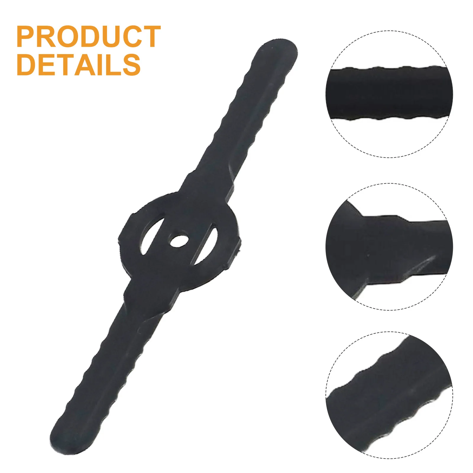 

5 шт., пластиковые лезвия триммера, черные лезвия, лезвия, резак, замена для беспроводного триммера для травы, пластиковые детали, инструменты