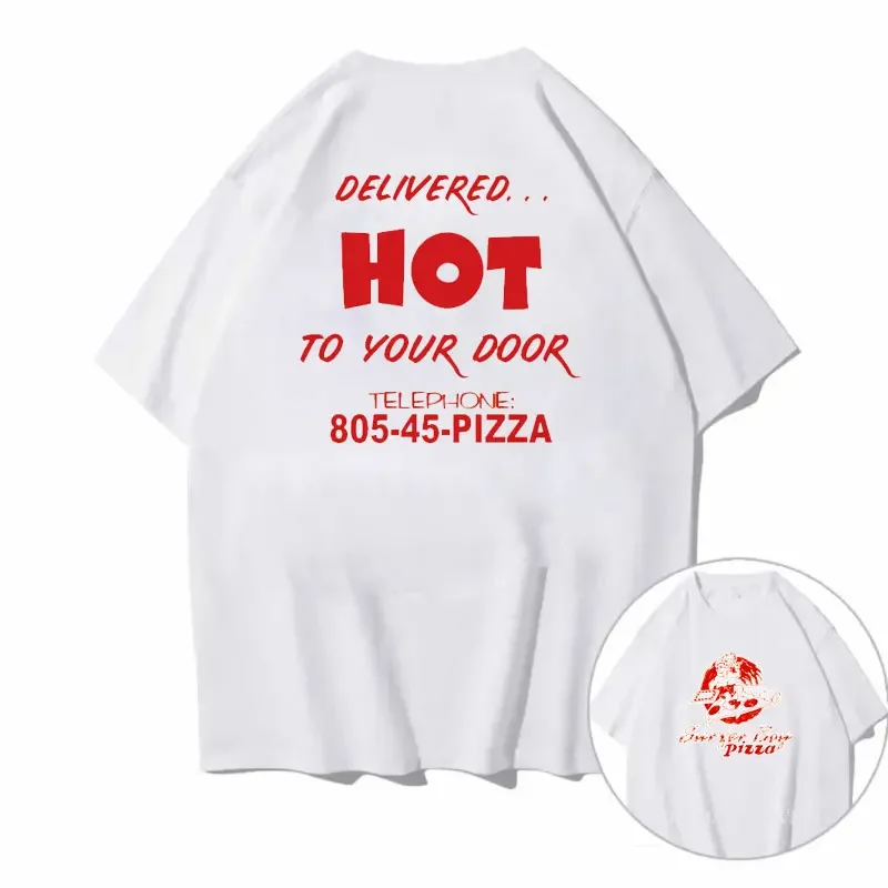 

Surfer Boy Pizza T Shirt Humor Style Mans Clothes Harajuku Streetwear Tops Tees Summer O-neck Casual Unisex T-shirt Camiseta