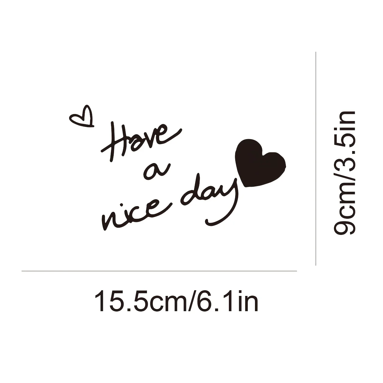 Have a Nice Day Reflective Vinyl Stickers, White Black Red Waterproof Decals for Car Window Bumper