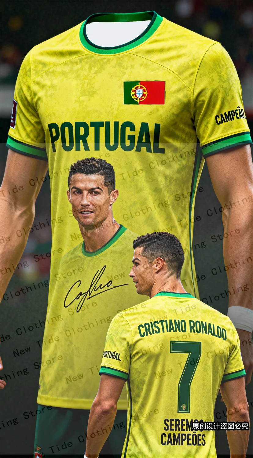 تصميم حصري 2026 تذكارية CR7 جيرسي وتي شيرت لمحبي الرجال - إصدار خاص لمحبي كرة القدم الآن 2