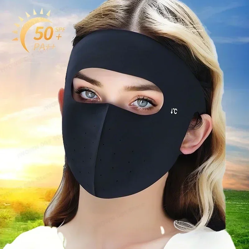 

Summer Full Face Mask Sun Protection Men Women Face Mask for Outdoor Travel Facial Gini Protection Stereoscopic