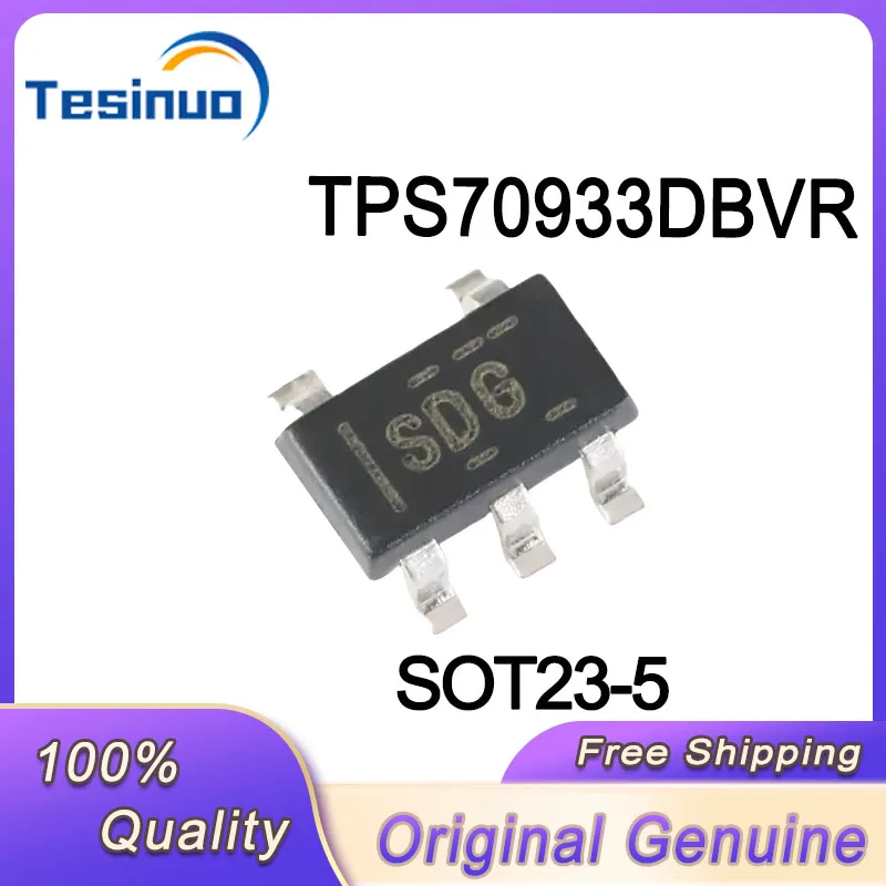 10/PCS New Original TPS70933DBVR TPS70933DBVT TPS70933 SDG SOT23-5 3.3V 150mA low voltage difference linear regulator chip