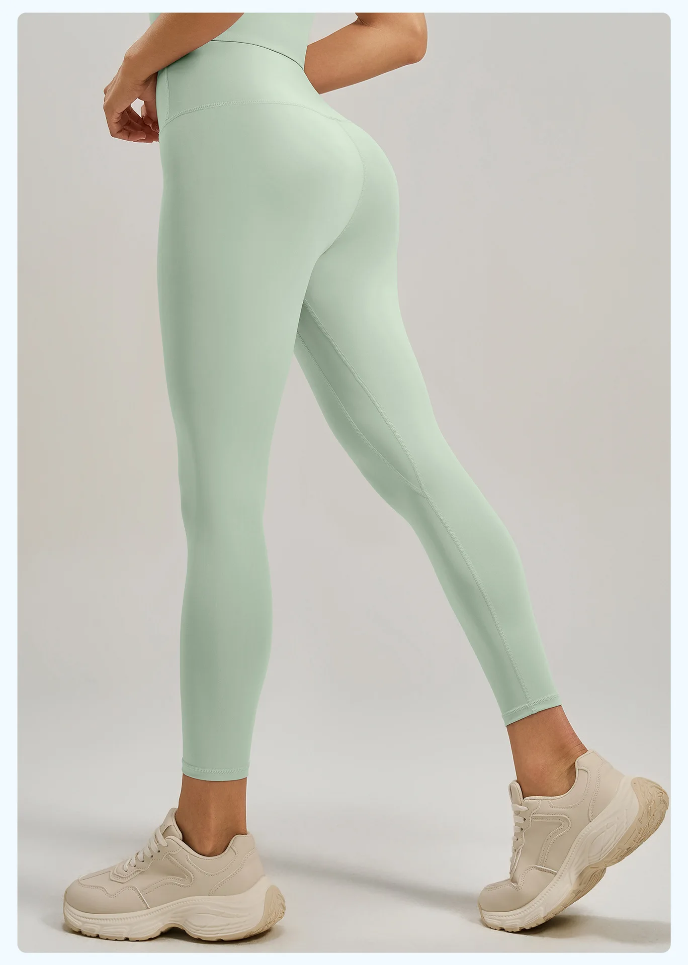 سراويل يوجا ذات ملمس عاري للنساء عالية الخصر للتحكم في البطن ورفع المؤخرة سراويل رياضية قابلة للتمدد #3