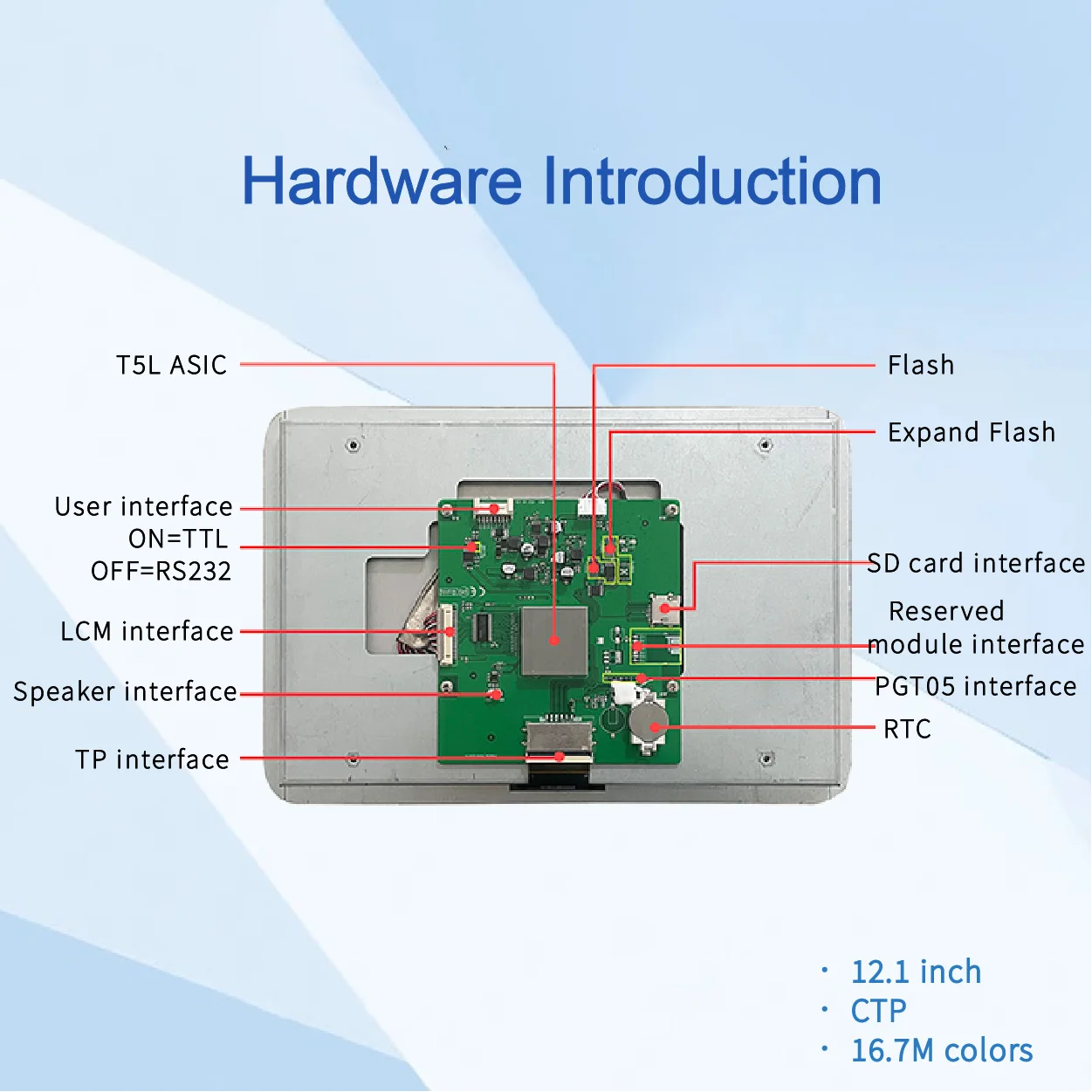 Imagem -03 - Dwin-tft Lcd Tela de Toque Capacitiva Touch Screen 1280x800 Pixels 167 m Tft 12.1 Polegada