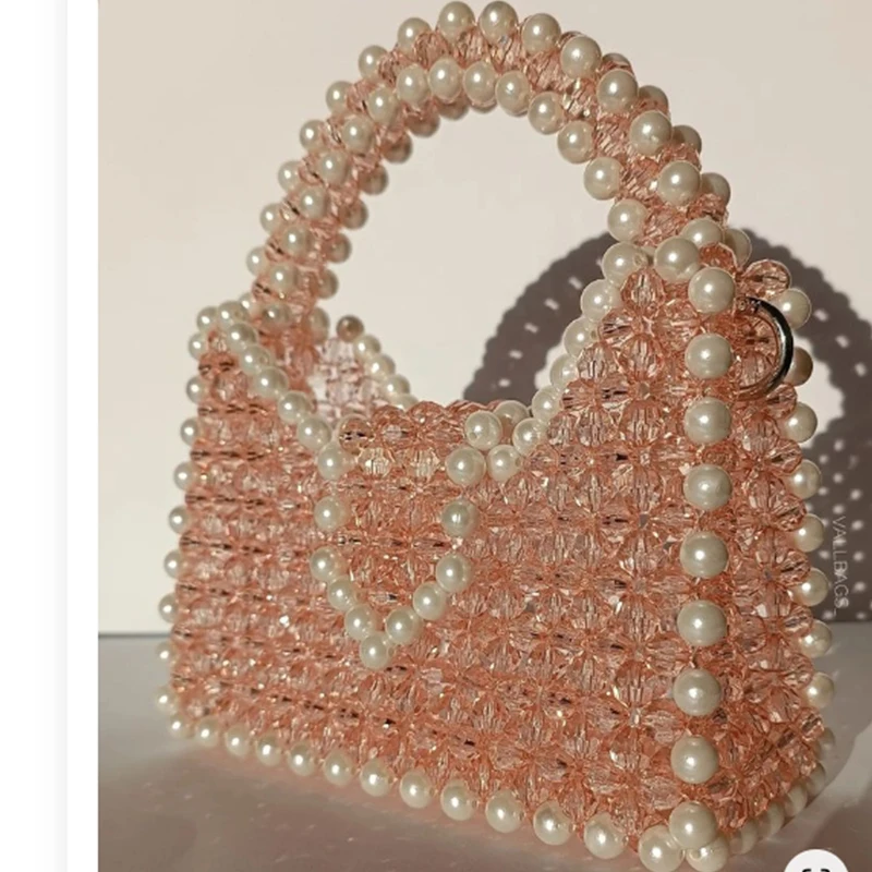 Handmade Bead Bag Women's Handbag Hot Selling Popular Ins Pearl Flip Banquet Bags for Women 2024 New Designer Can Customize