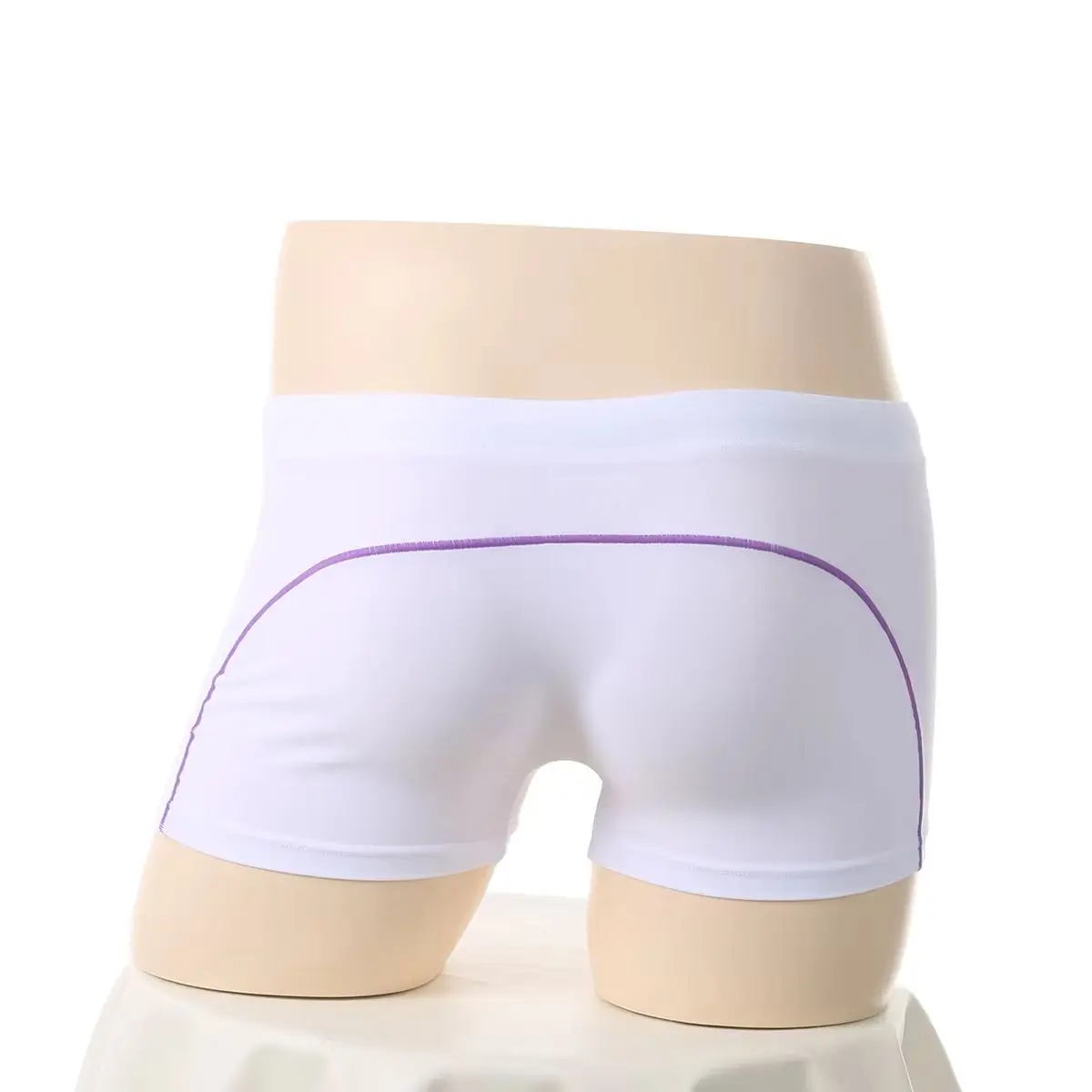Men's Swim Boxers Drawstring Swimming Shorts Breathable Bulge Pouch Swimwaer Summer Beachwear Quick-drying Man Bathing Suit