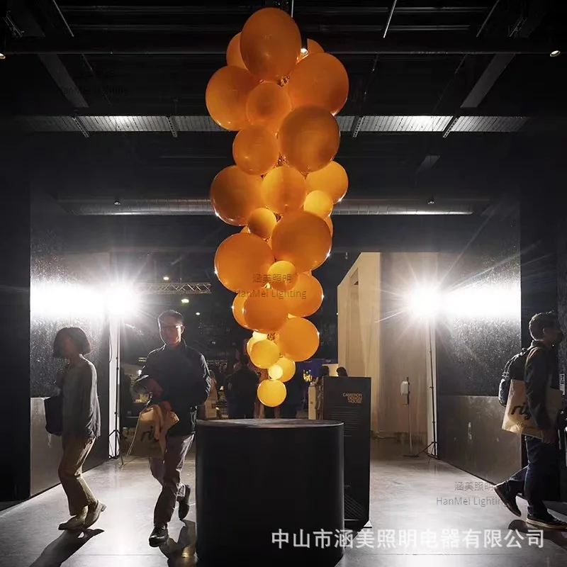Grape Chandelier Italian Fruit Theme Restaurant Empty Staircase Designer Club Hotel Homestay Art Lights