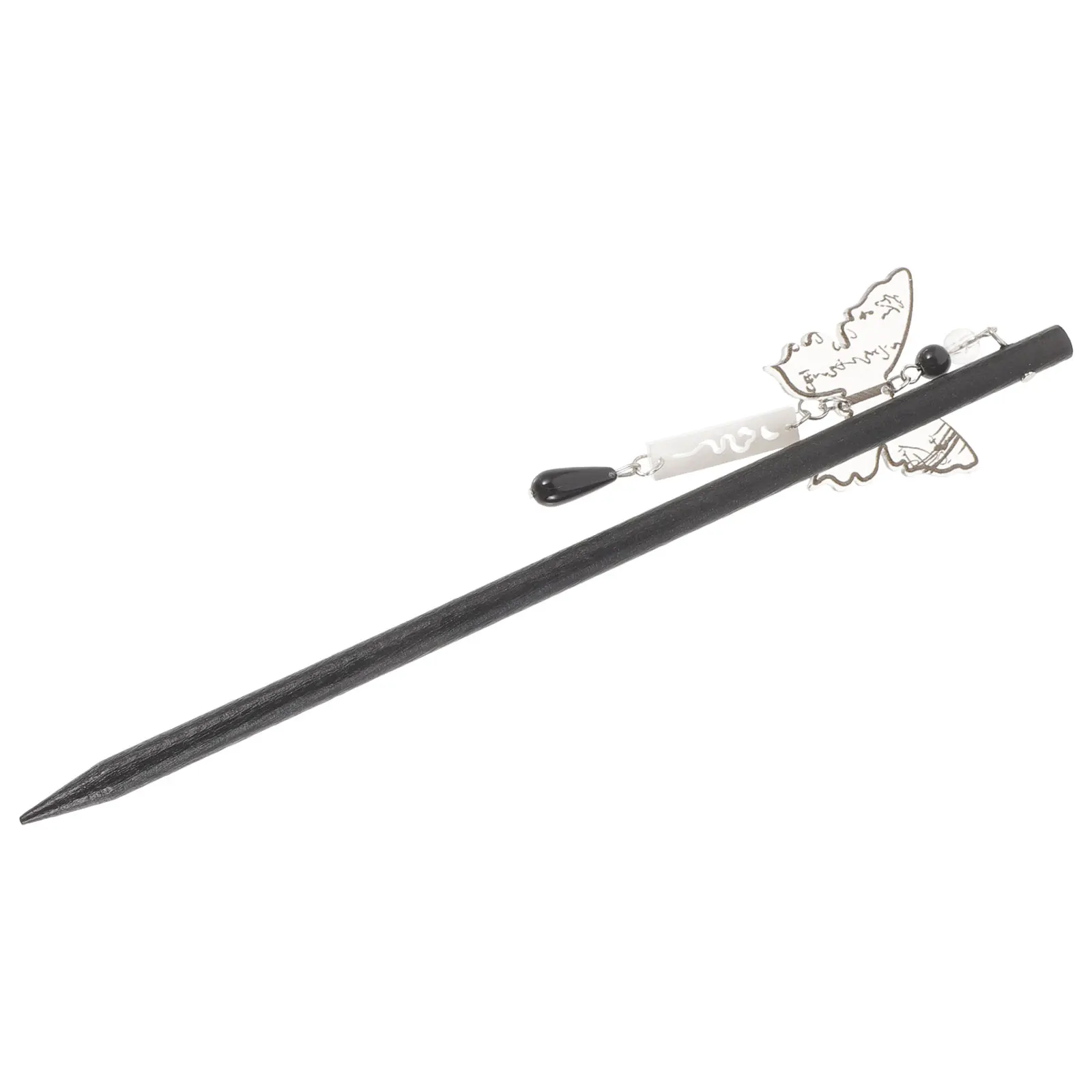

Rose Hairpin Black Hairsticks Chopsticks Women Flower Decoration Chinese Style Hairpins Tassel Hair Sticks Durable Use DIY