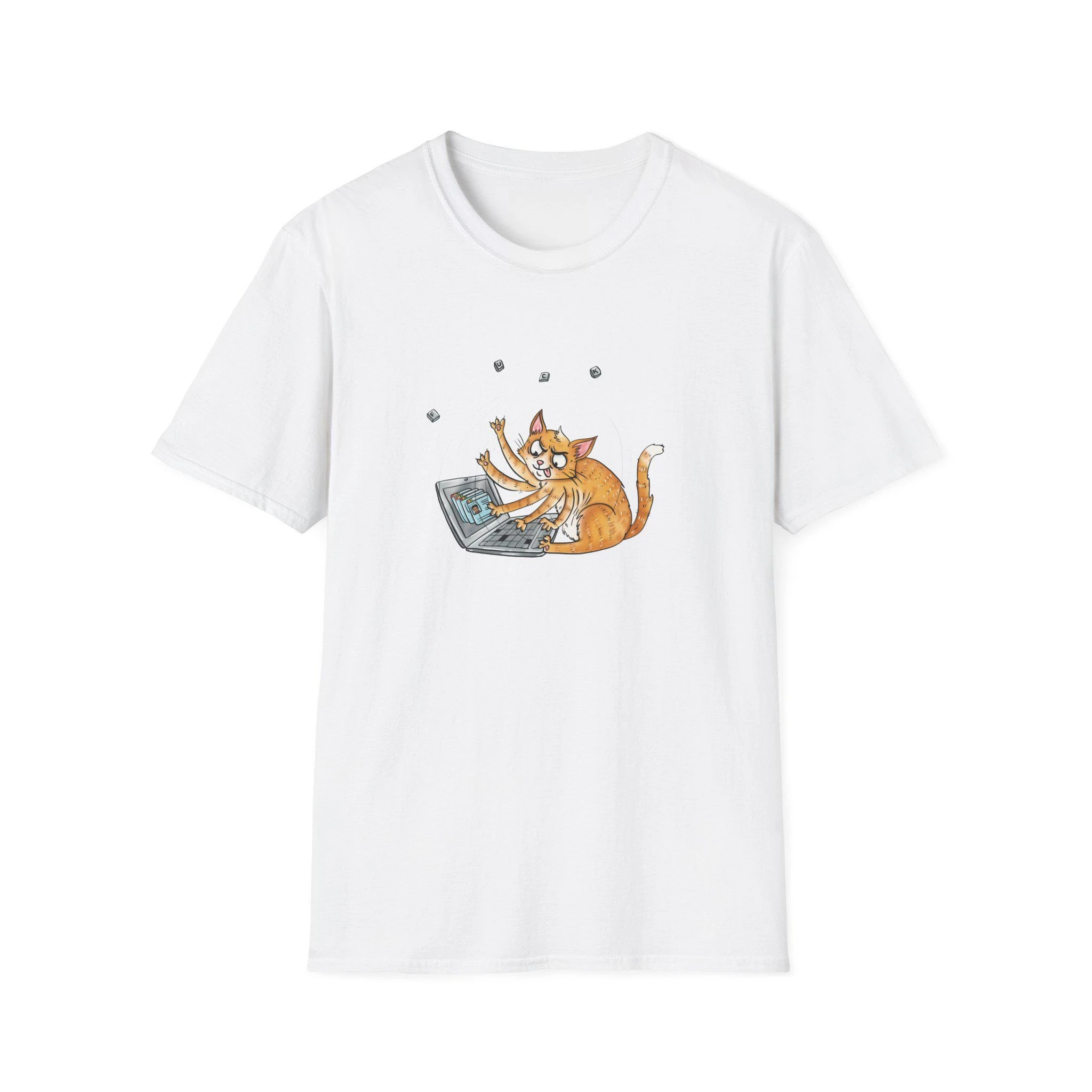 PAWgrammer Cat T-Shirt | Developer Programmer Dev IT Cat Keyboard Chaos, Gift for Coders & Cat Lovers, Animal Tee, Birthday Gift