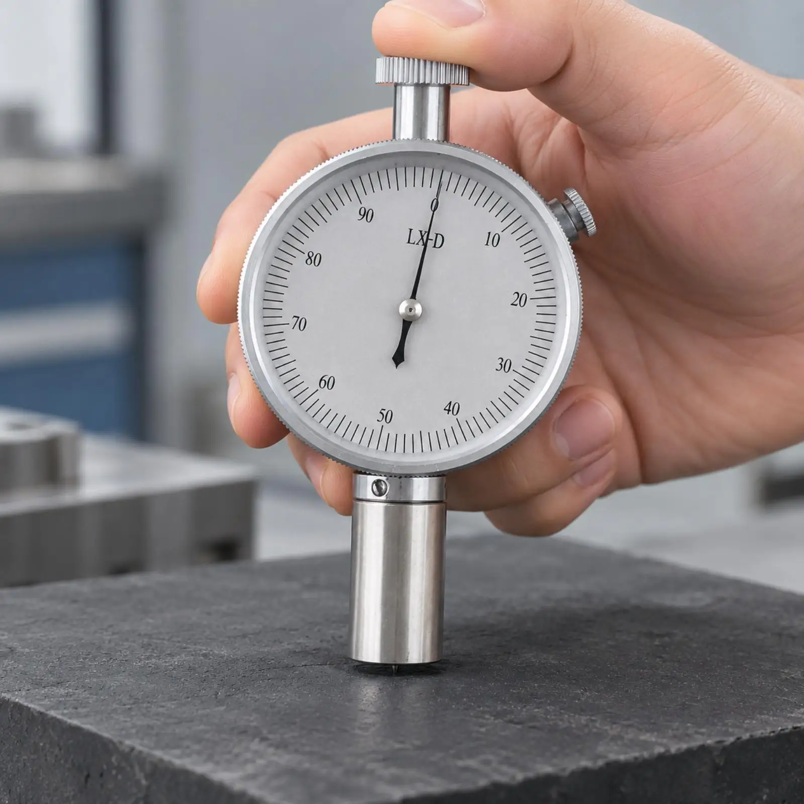 Analog Durometer Portable Handheld Hardness Tester Durometer with Face for Quality Control Technicians, Production Checks