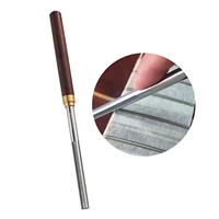 Herramientas de reparación de traste de guitarra barroca, archivo de coronación, bordes de muesca estrechos, medianos y anchos, bordes planos de madera, 4 tamaños