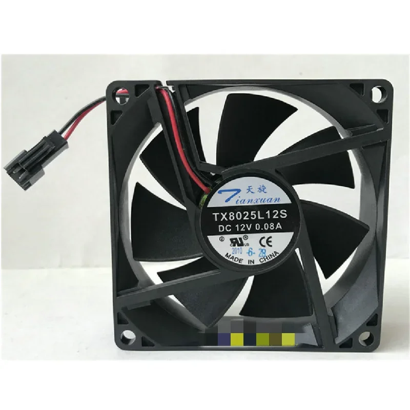 New TX8025L12S 12V 0.08A 8025 8cm silent inverter cooling fan