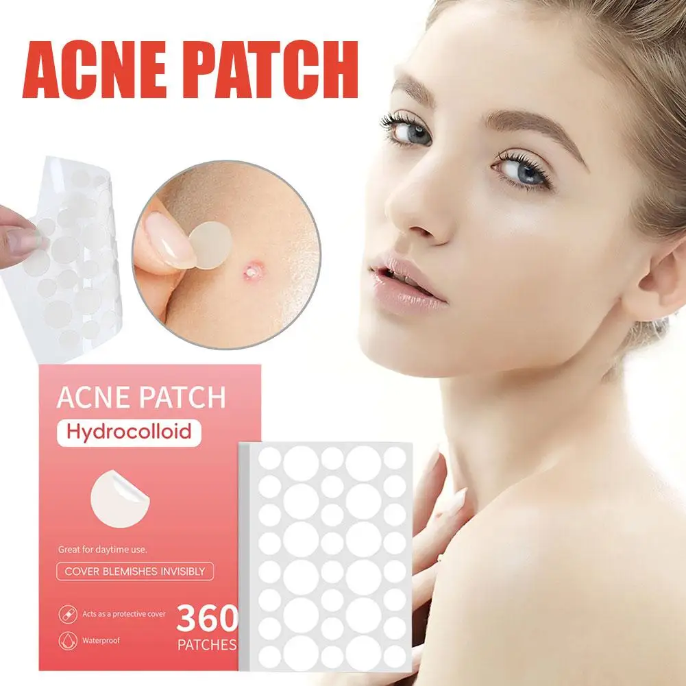 360pcs Invisible Removal Pimple Anti-Acne Hydrocolloid Patches Spots Marks Concealer Waterproof Anti-inflammatory Repair Sticker