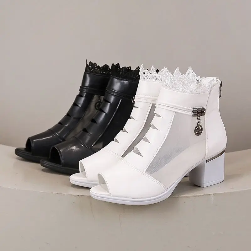 

Летние женские босоножки на танкетке, нескользящая толстая подошва с открытым носком, римские французские модные дышащие уличные тапочки, Zapatos De Mujer