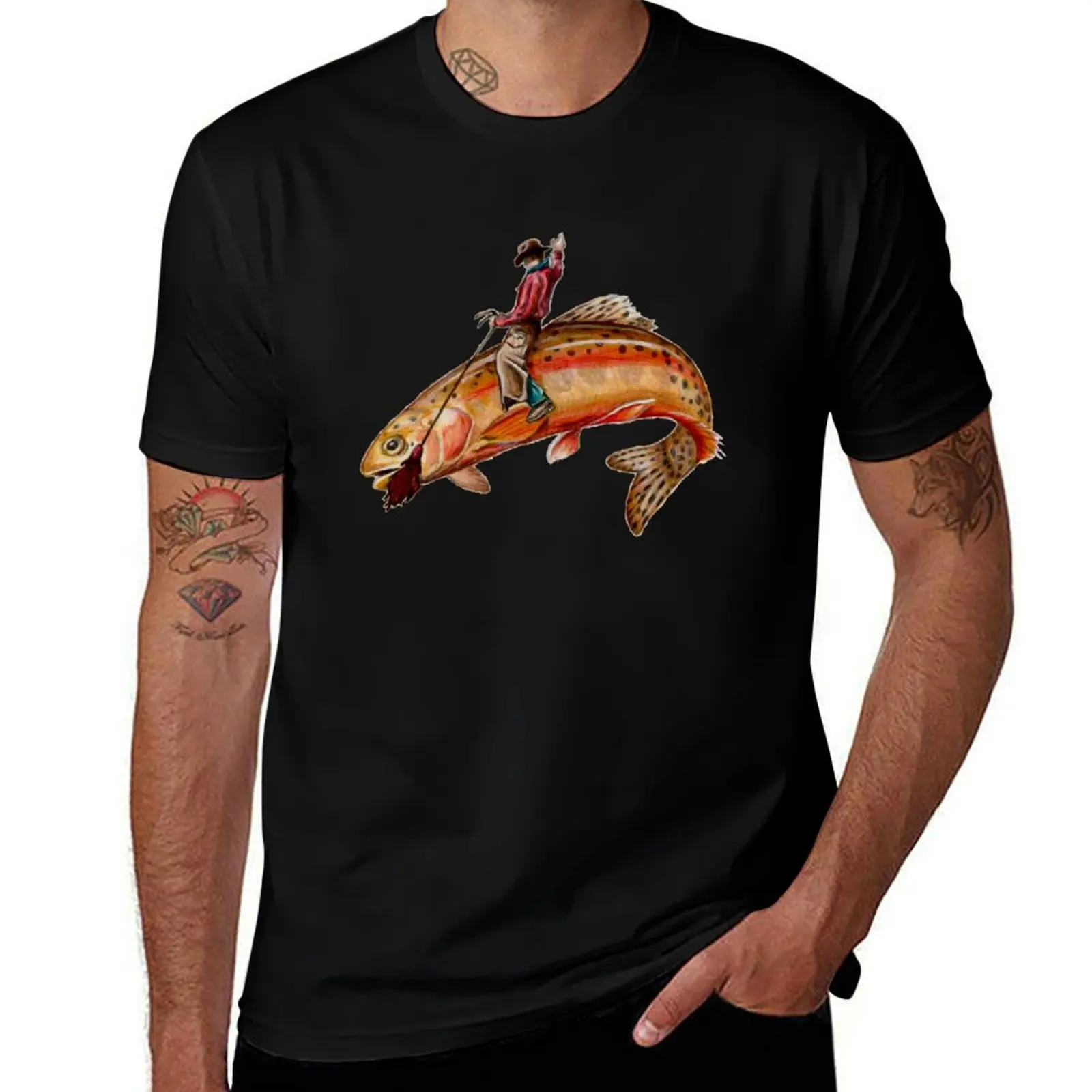 

Golden Trout Cowboy T-Shirt Personalized t-shirt new gifts and t-shirts blue archive plain black t shirts men
