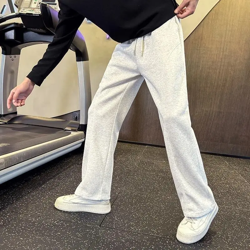 

New 2026 American Sle Men's Slant Cut Knife Pants Straight Leg Loose Wide Leg Long Trousers Casual Comfortable Autumn Winter