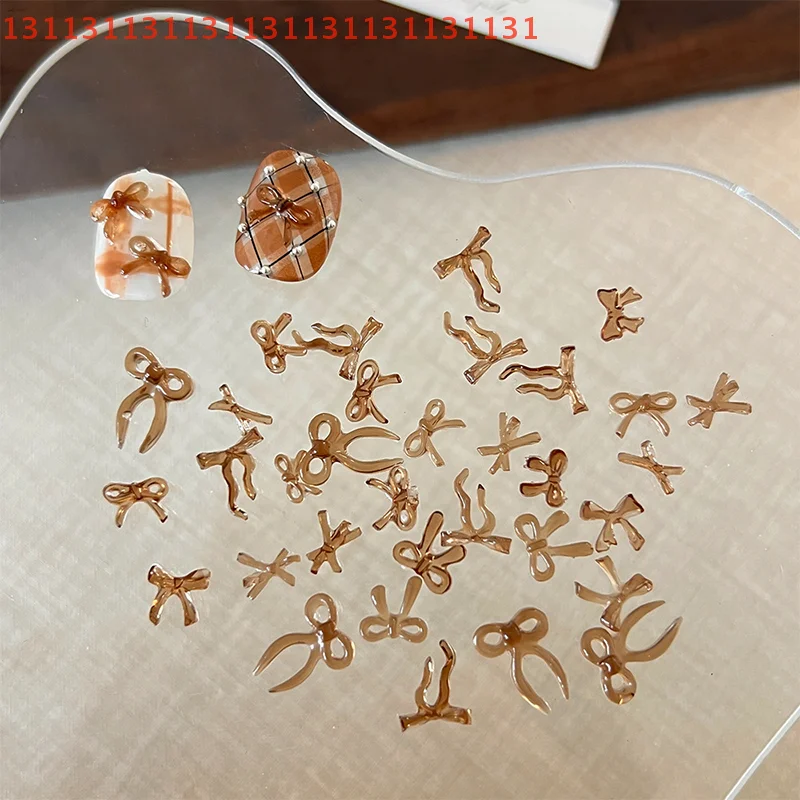 50 pezzi di ciondoli per unghie a forma di farfalla 3D, accessori fai da te per manicure, simpatico fiocco, orso, capibara, decorazioni per unghie in resina