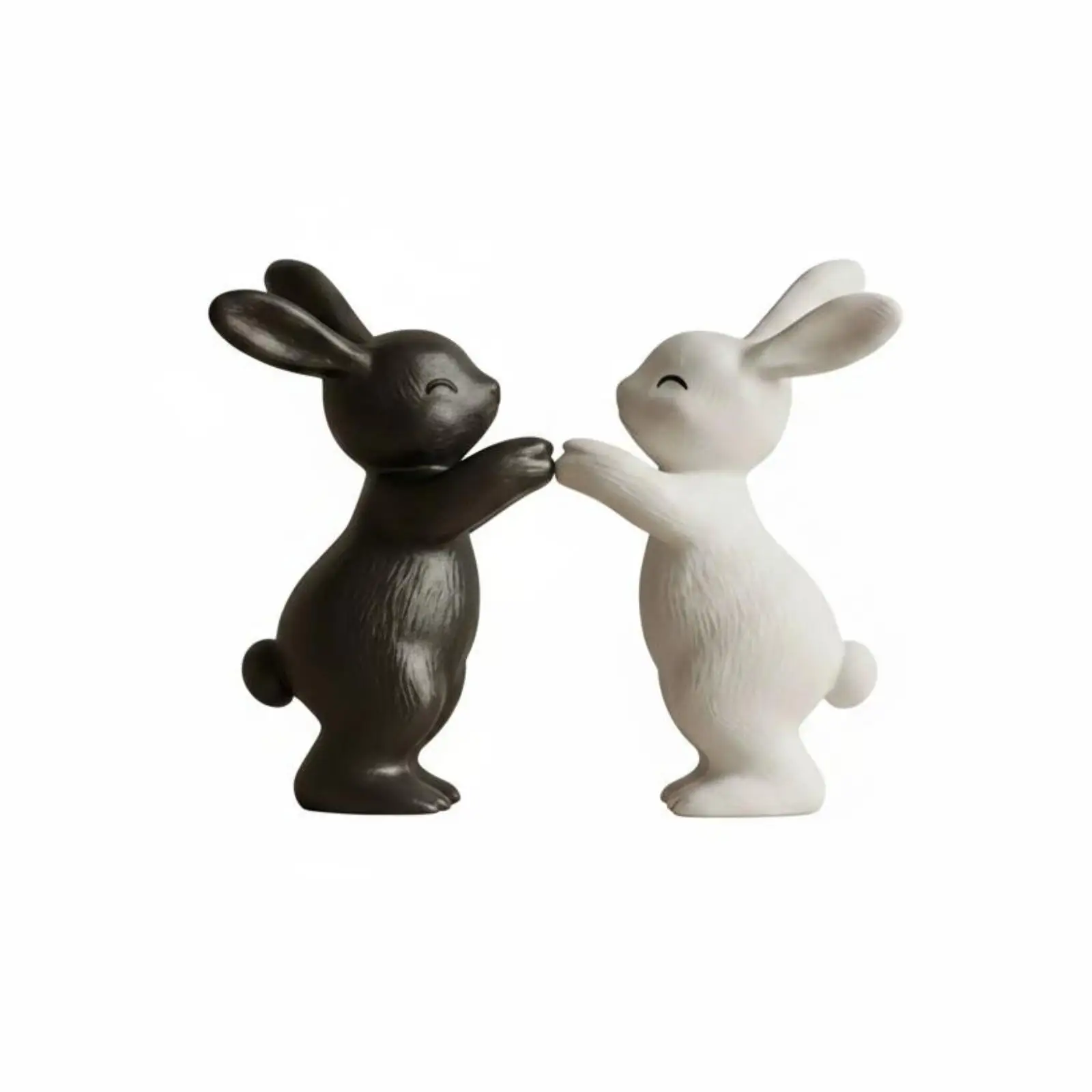 Nordic Bookend Sculpture Minimalist Hare Figure Resin Book Stand for Study Living Room Bookshelf Decor