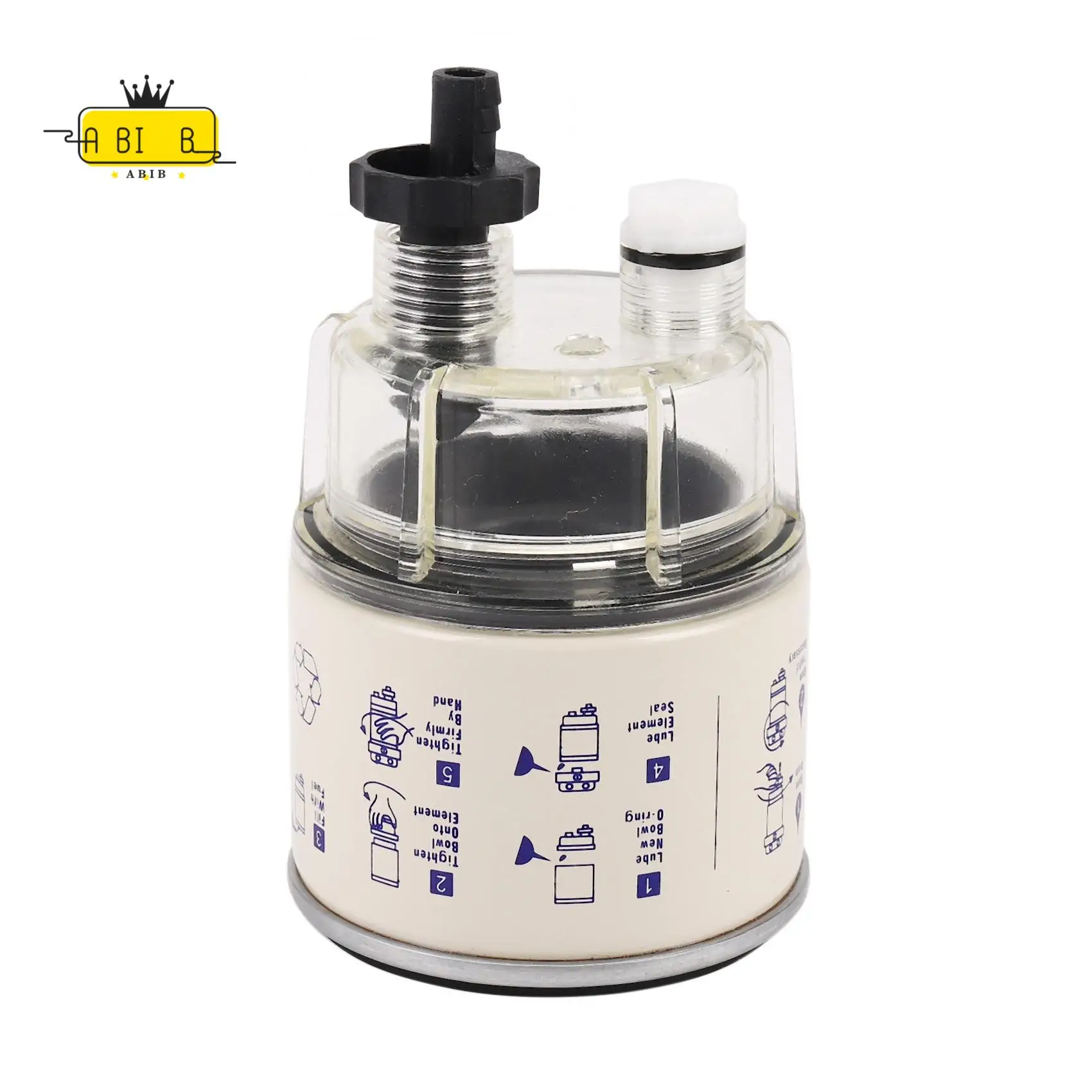 

ABIB -R12T Fuel Filter/Water Separator 120AT NPT ZG1/4-19 Automotive Replacement Filter And Nylon Collection Bowl Replacement El