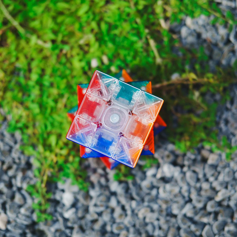 Acabado mate, cubo profesional 3X3 de color transparente magnético único, cubo mágico sin retardo, cubo giratorio ultrarrápido, rompecabezas, juguete para niños