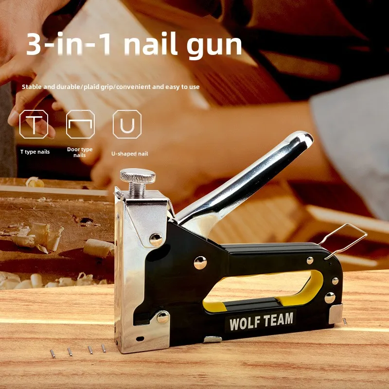 Handmatige nagelschieter Multifunctionele nagelschieter voor drie doeleinden Houtbewerking T-type U-type deurspijkerschieter