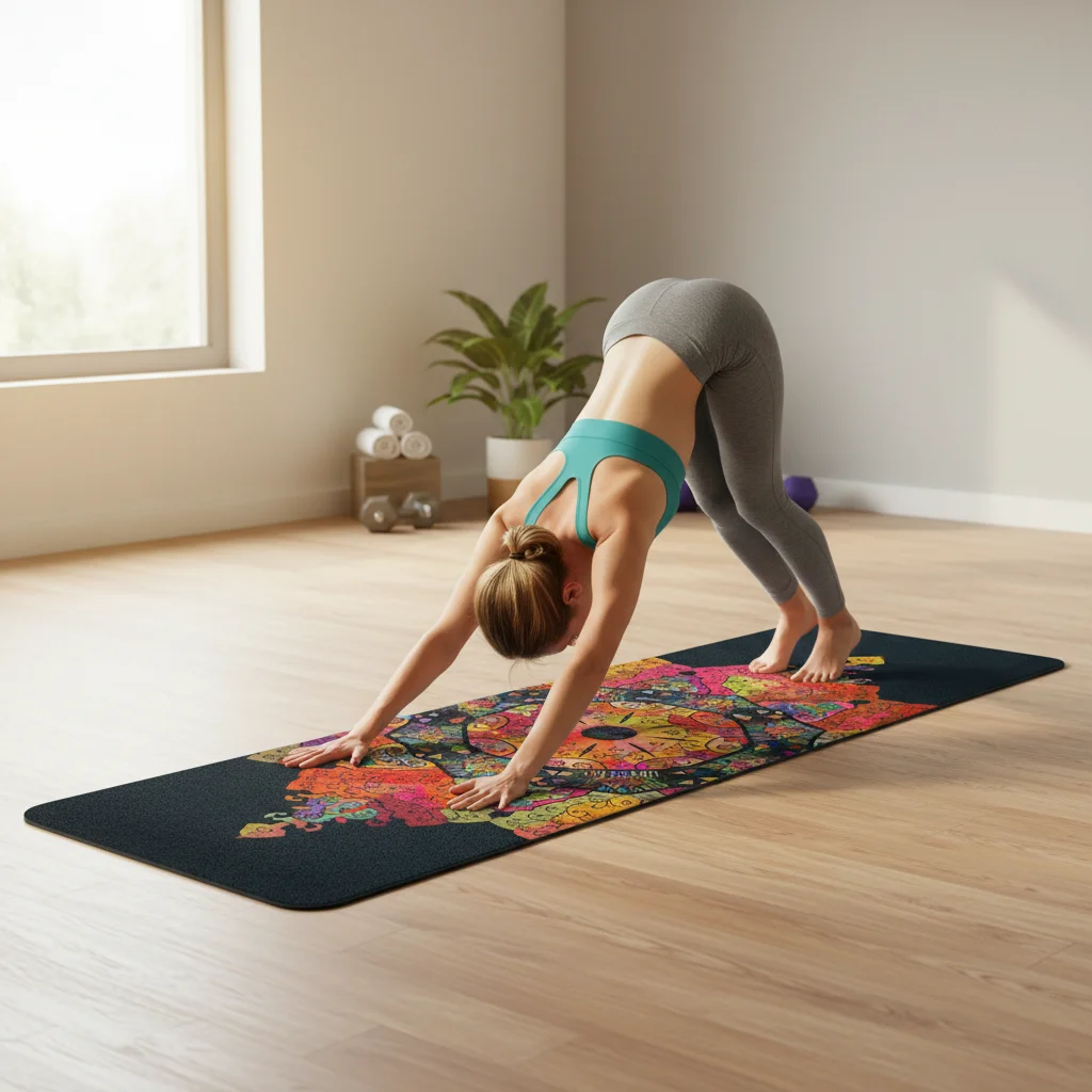 Tapete yoga doble cara antideslizante – Suave para gimnasio y exterior
