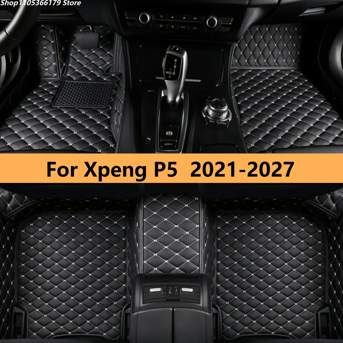 

Auto Floor Mats Fit For Xpeng P5 2021 2022 2023 2024 2025 2026 2027 Auto Foot Matts Rugs Vehicle Full Set Carpet Pads
