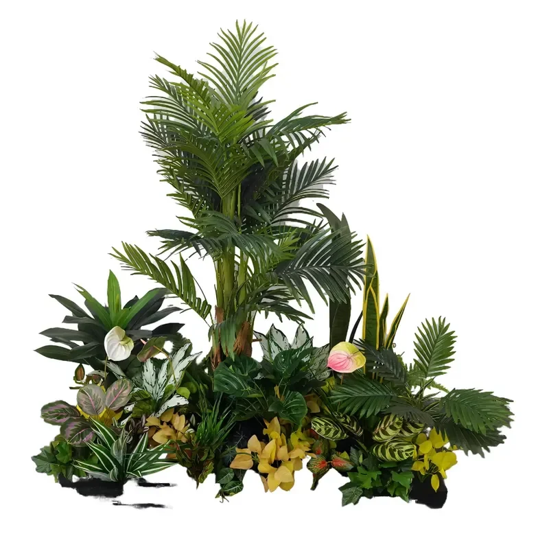 Small Artificial Green Bonsai Plant Simulation Shrub for Home Decor Fake Potted Tree Desktop Ornament Mini Plastic Foliage