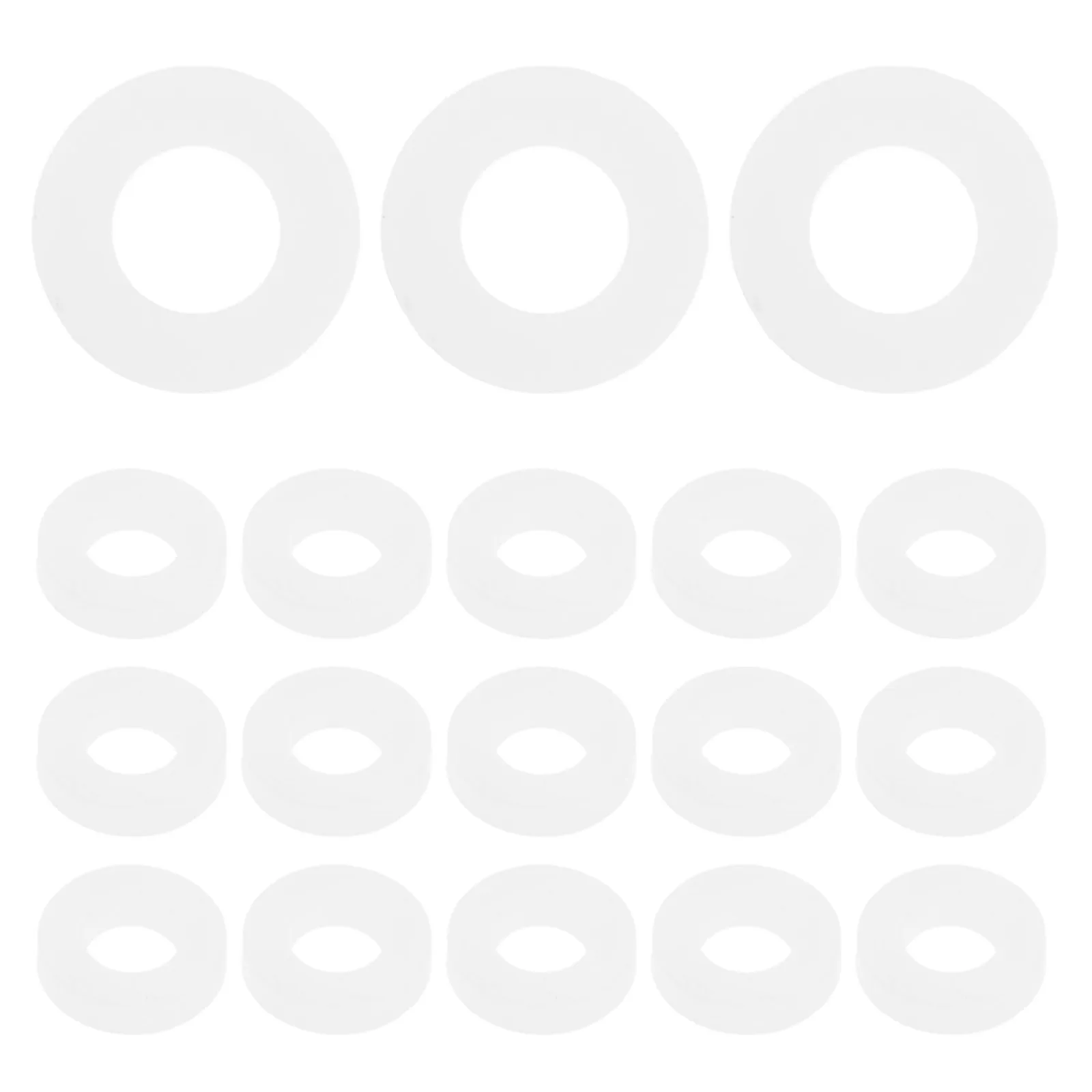 

100 Pcs Pads White Gasket Silent Drum Practice Percussion Instrument Plastic Flat Washer