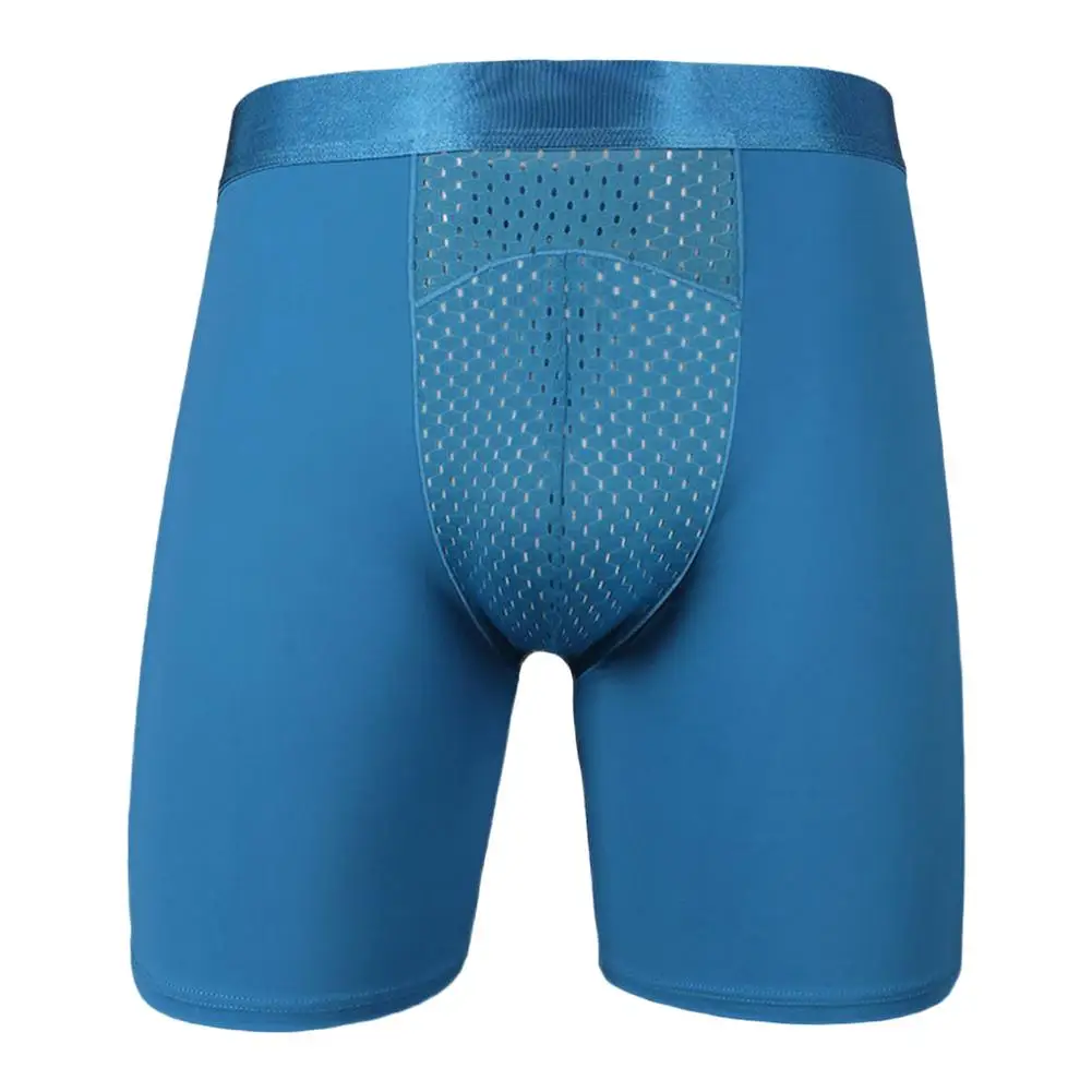 

Men's Ice Silk Breathable Mesh Underpants with Pouch Support Comfortable Boxers Briefs Suitable for Active Lifestyle