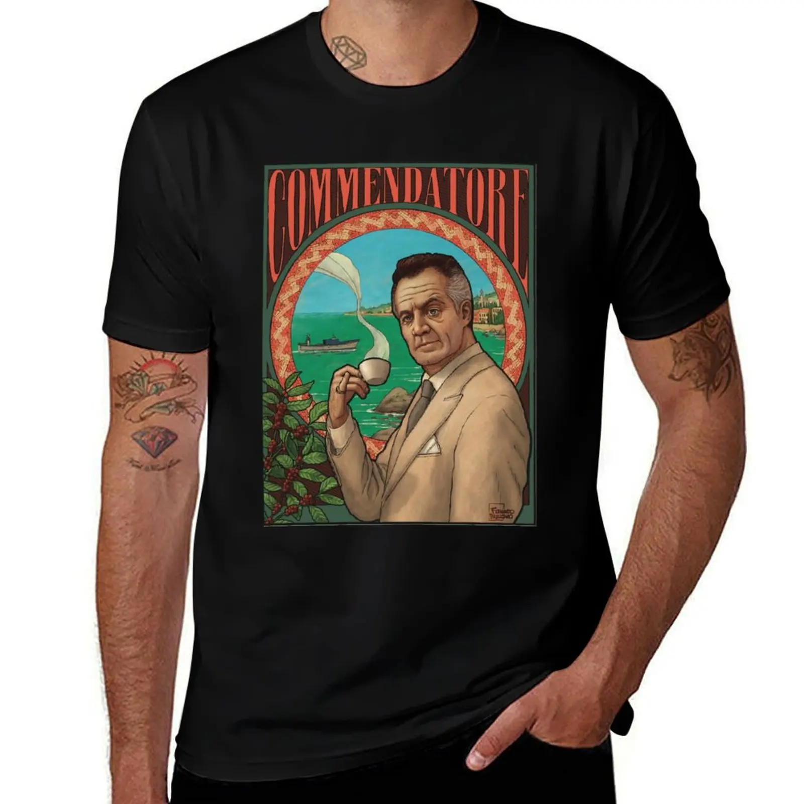 Commendatore---The-Sopranos T-Shirt Fashion Letter Print T-Shirt
