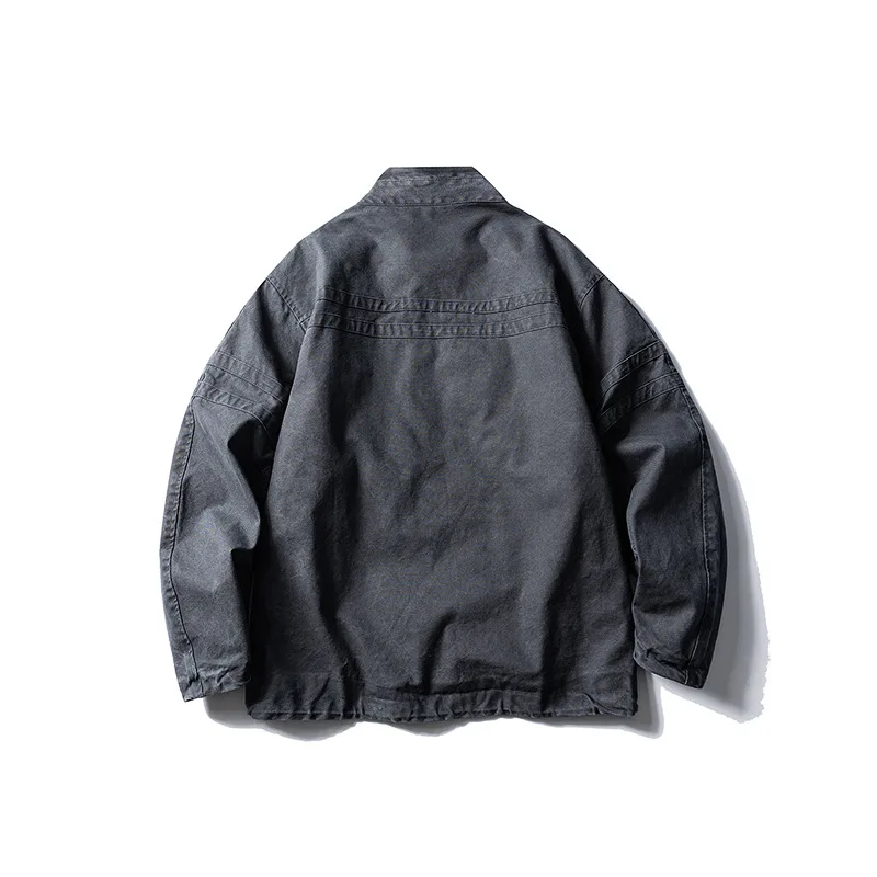 High Street Style Collared Denim Jacket for Men And Women Distressed Washed New Spring Trend Outerwear