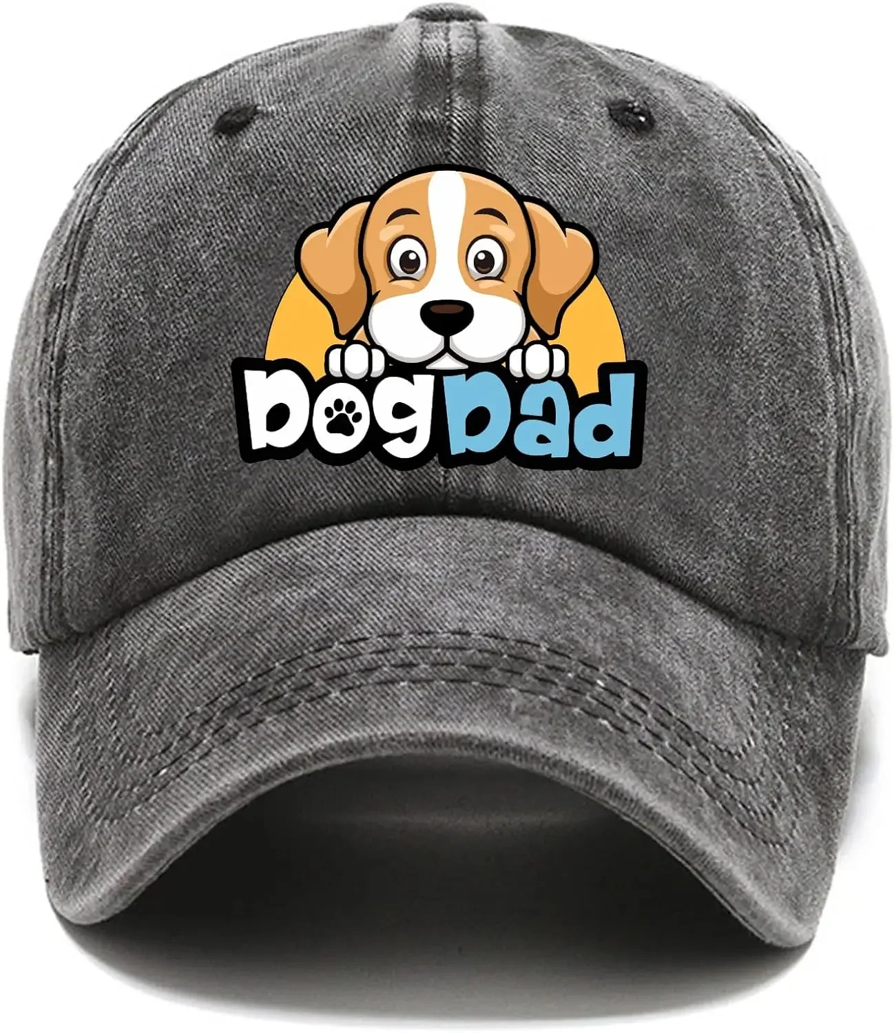 

Dog Dad Funny Distressed Washed Black Baseball Cap, Vintage Adjustable Cotton Cap, Funny Retirement Gift for Woman Cat Lovers