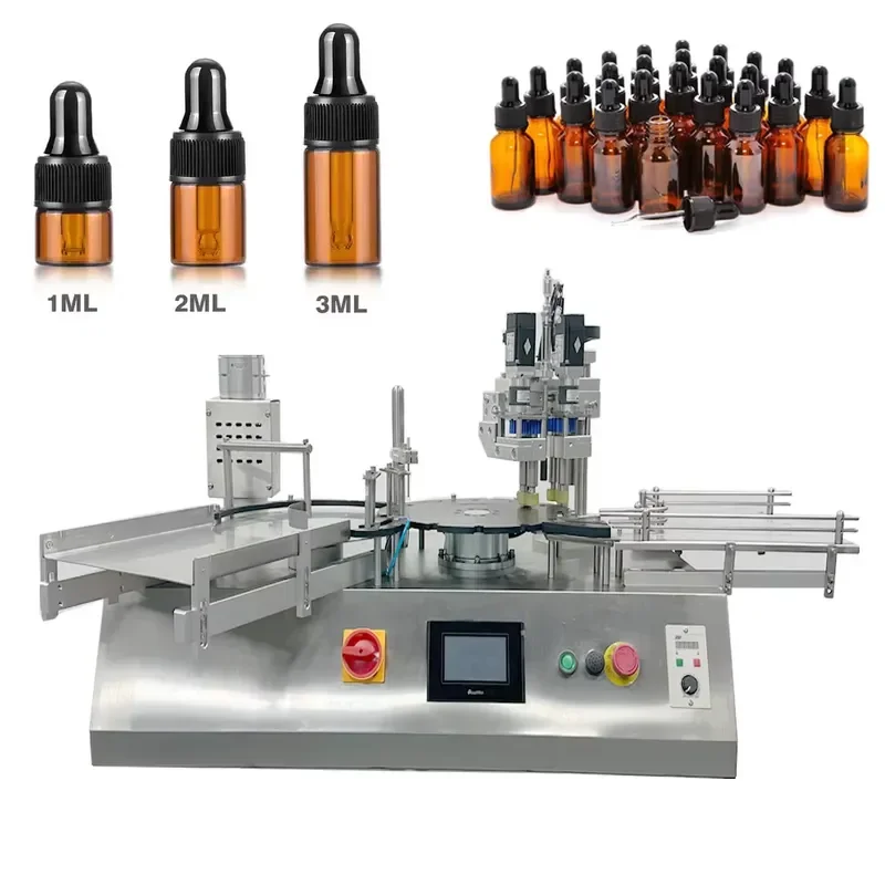 Laboratory Use Full Automatic Desktop Peristaltic Pump Small Volume 1ml-10ml Liquid Glass Vial Filling Crimping Capping