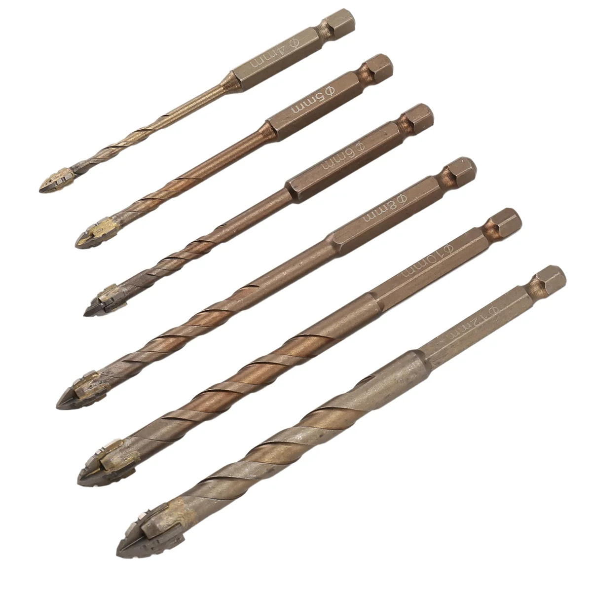 WFF Four-Flute Sawtooth Eccentric Drill Bit, Four Edged Serrated Eccentric Drill, Four-Flute Sawtooth Eccentric Drill Bit
