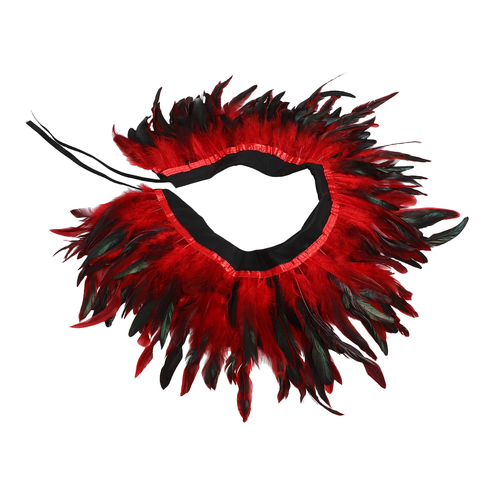 

Crow Shawl Plume Cape Ornament Collar Cosplay Decor Evening Dresses Accessories Halloween Party Warm Wraps Women Shawl