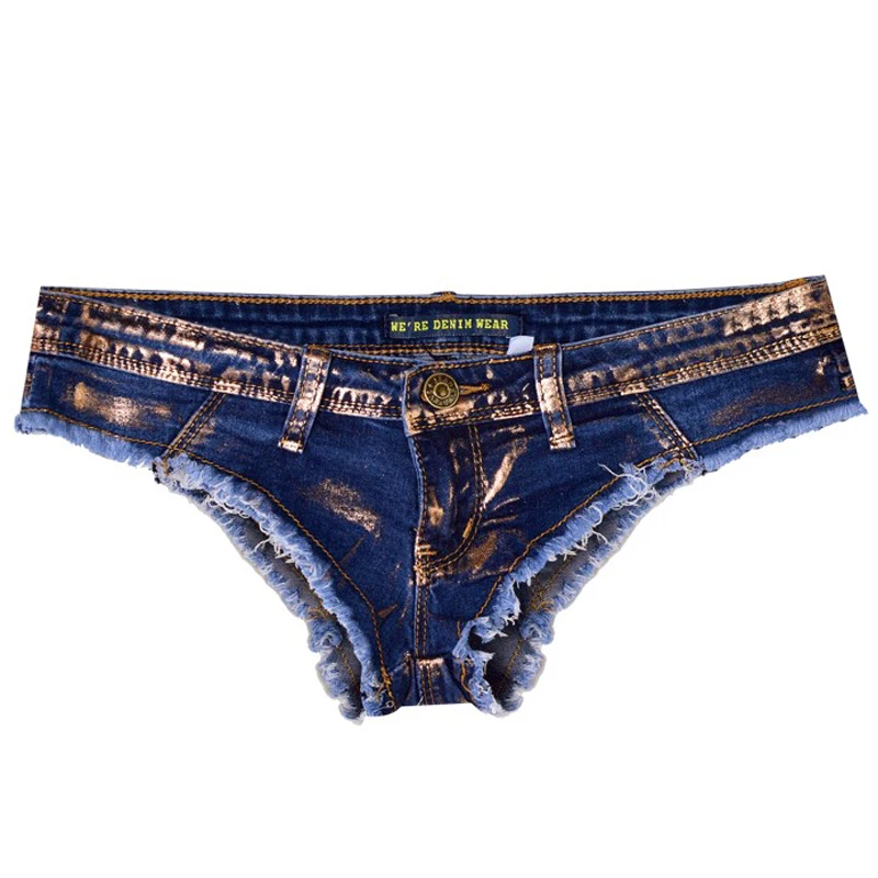 เซ็กซี่ยืด Micro กางเกงขาสั้นกางเกงยีนส์ผู้หญิง Booty เร้าอารมณ์ Night Club Skinny Super Mini Denim กางเกง Twerking ชุดฤดูร้อน Clubwear