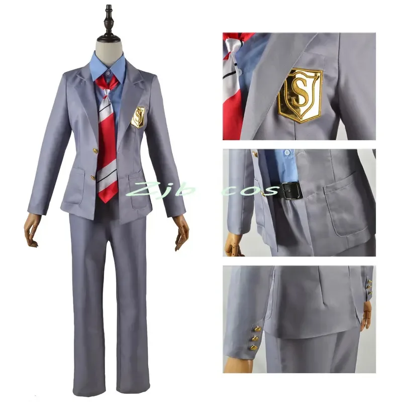 Миядзоно Каори Косплей Аниме Your Lie In April Аниме Косплей Костюм Arima Kousei Школьная форма Костюм Юбка Хэллоуин Женщины Мужчины