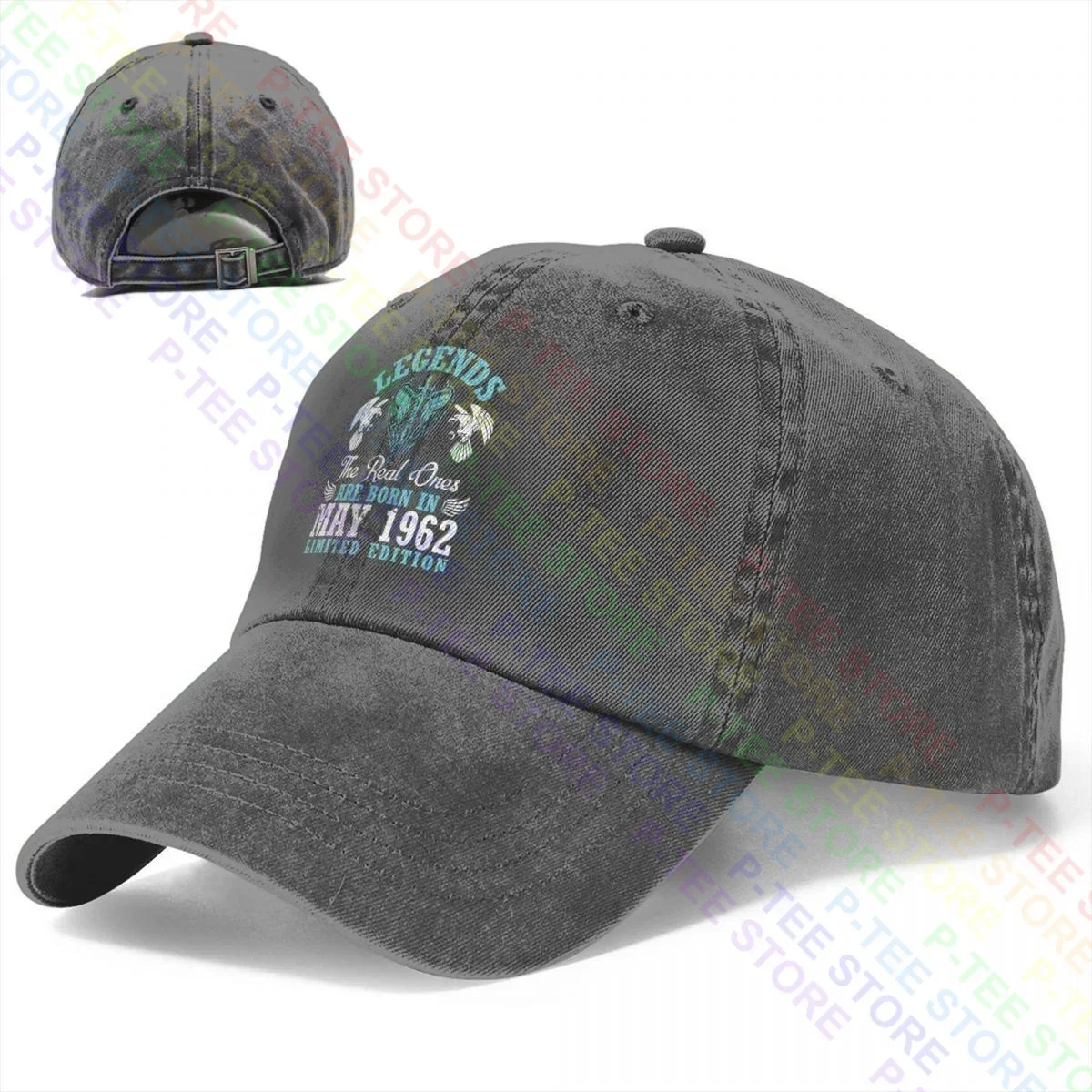 Legends The Real Ones Are Born In May 1962 Limited Edition Washed Denim Baseball Cap Trucker Hats Fashion