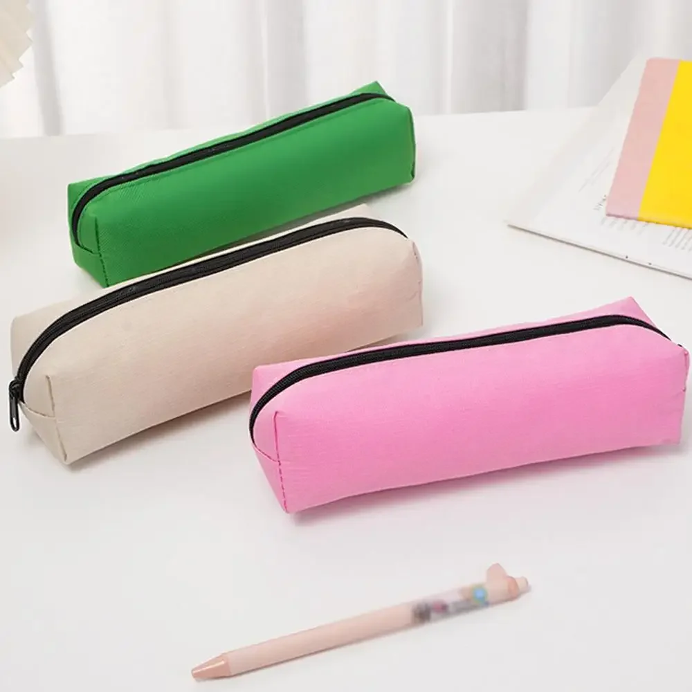 Astuccio per matite in tinta unita Astuccio per matite Materiale scolastico Organizzatore di cancelleria portatile Astuccio per penne per ufficio per il ritorno a scuola