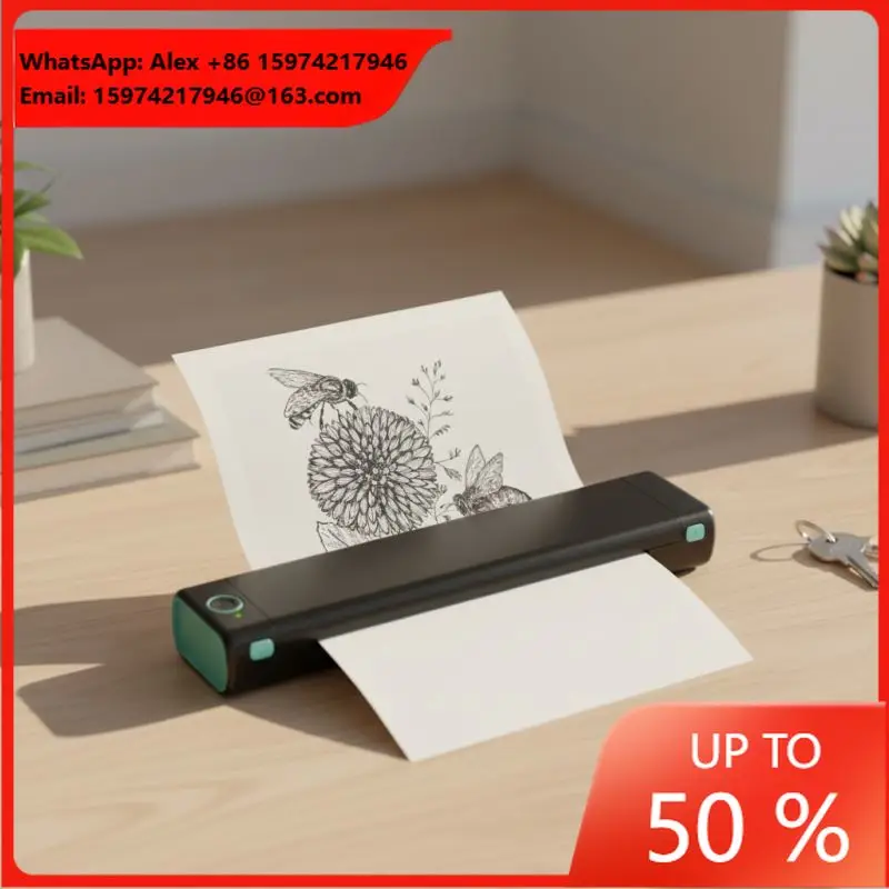 Wireless Portable A4 Mobile Printer Phomemo M08F A4 Portable Thermal Printer Mini Thermal Printer Printing Machine