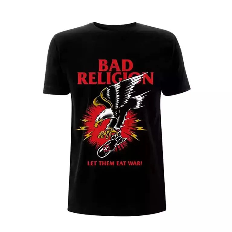 1980 Bad Religion Band PUNK Hardcore Casual T-shirt Men's and Women's Luxury Brand Top