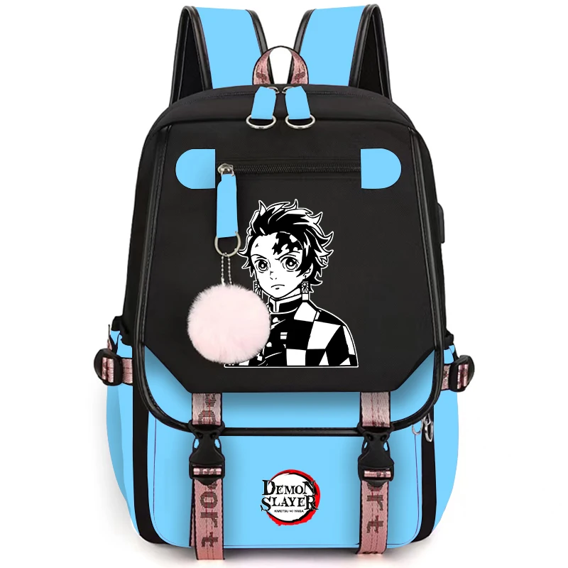 Anime Demon Slayer Backpack for Teenager Student Back To School Bag Girl Boy Children Cosplay Knapsack Women Rucksack Mochila