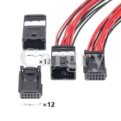 1 Set 12P 1379662-1 1379675-1 AC Assembly Car Male Plug Female Socket Auto Wire Harness Low Current Connector