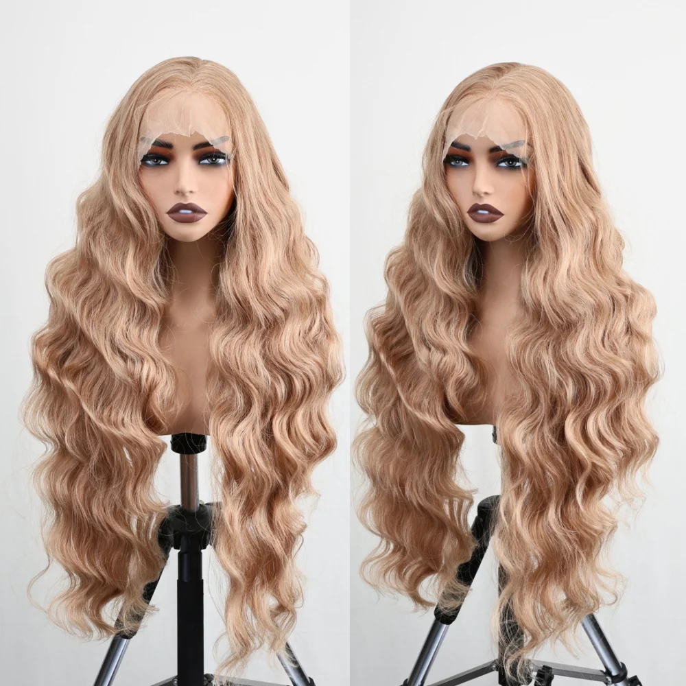 

Синтетические парики X-TRESS 13X6 Парики спереди на шнуровке 32 дюйма Цвет MALIBU для женщин Длинный свободный волнистый парик с натуральными волосами ребенка Ежедневное использование