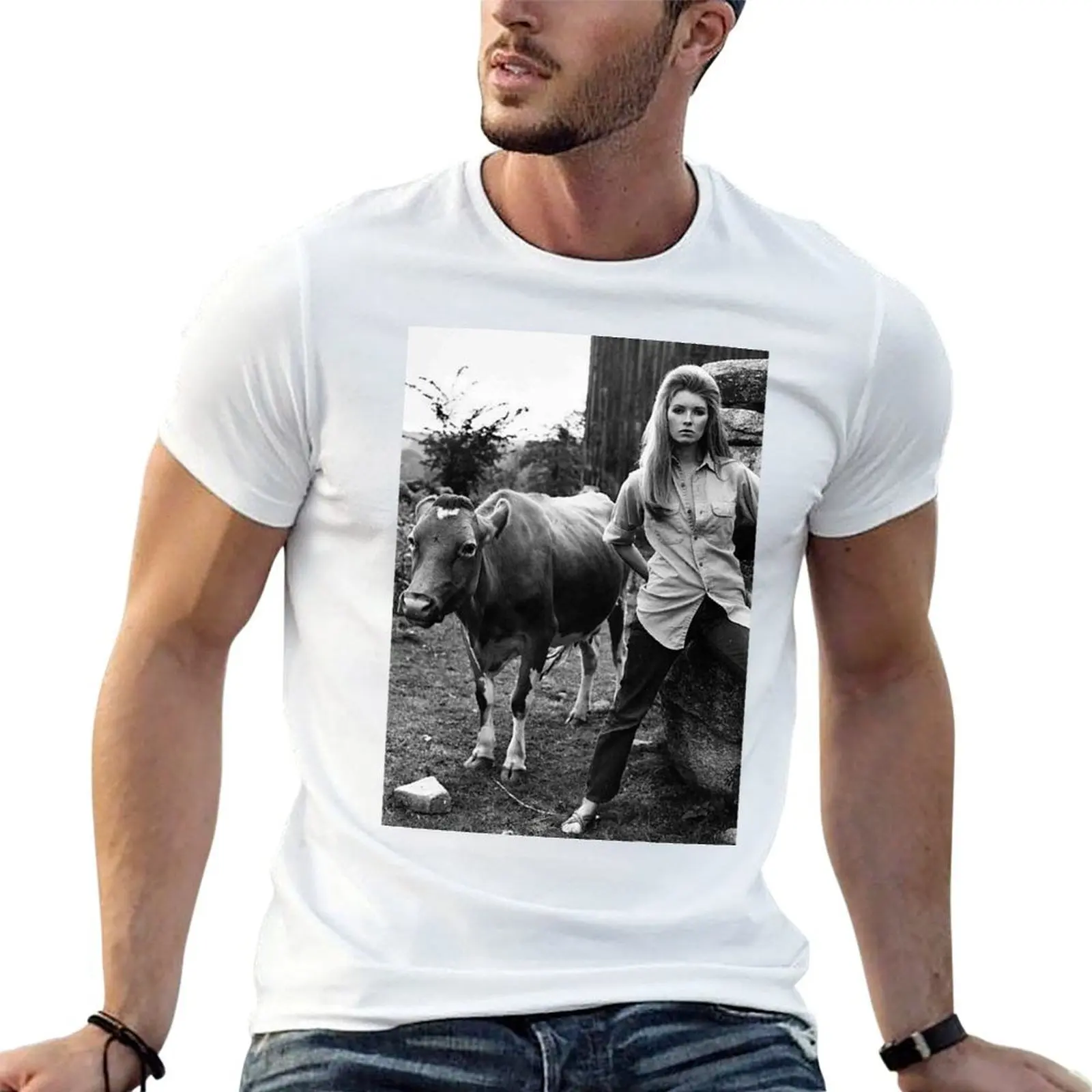 Young Martha and cow T-Shirt aesthetic clothes vintage clothes men workout shirt