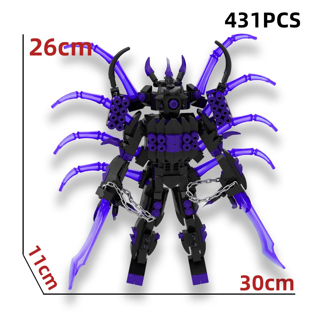 New Dark Tv Man Plus Skibidi Toilet Man MOC Building Blocks Toys Titan Clock Man Female Model Diy Gift Toys For Children Kids