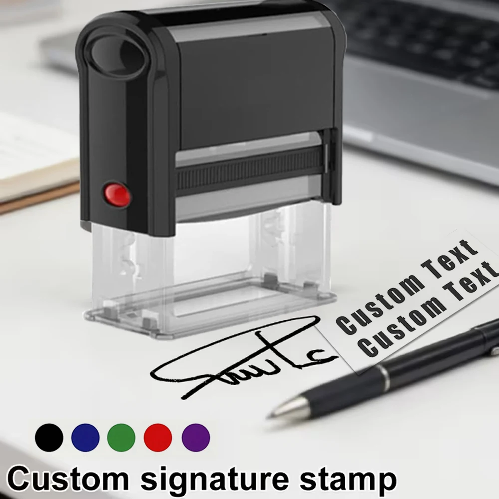 Customized LOGO Self-Inking Stamp DIY Rubber Stamp Kit Personalized Self Inking Business Address Name Number Letter Printing