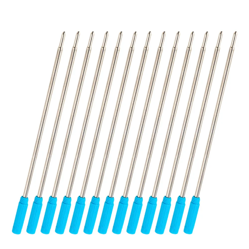 

50 шт. синих металлических стержней для шариковых ручек с быстросохнущими чернилами, сменные стержни для офиса, школы, бизнеса и письма