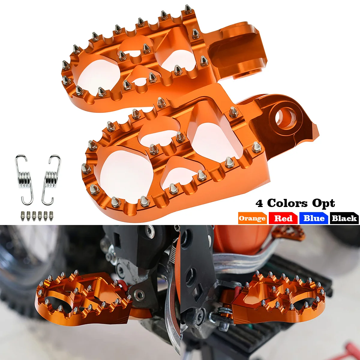 

Motorcycle Foot Pegs Footpegs Rests Pedals For KTM 690 950 990 1050 1090 1190 1290ADVENTURE R S T Footpegs EXC 250 300 EXC-F 350